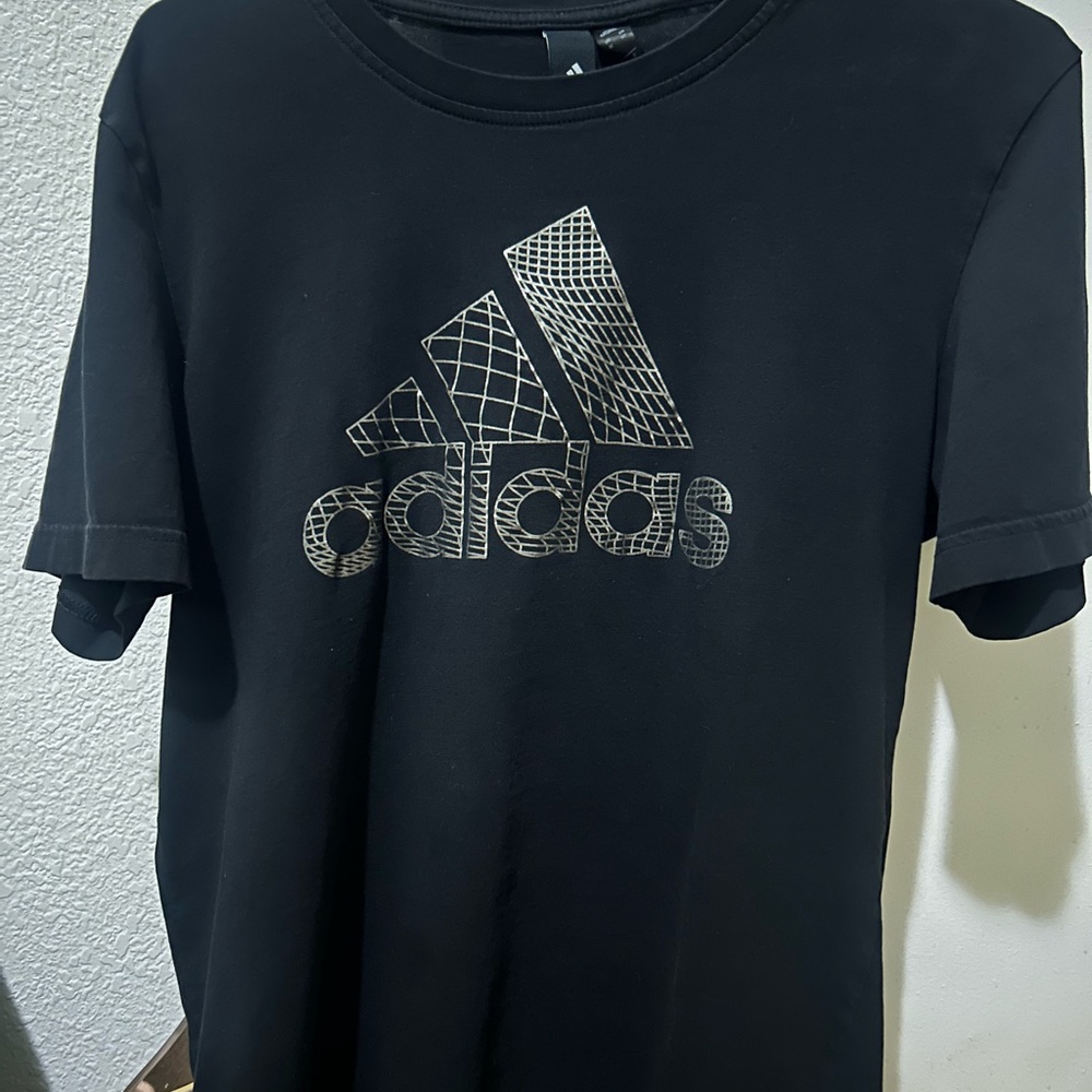 Adidas Black Short Sleeve Tee Casual Athletic Wear